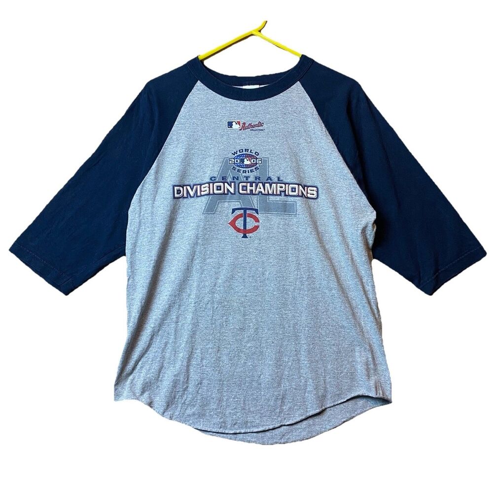 2006 Twins Central Division Champs MLB Raglan Tee Size L